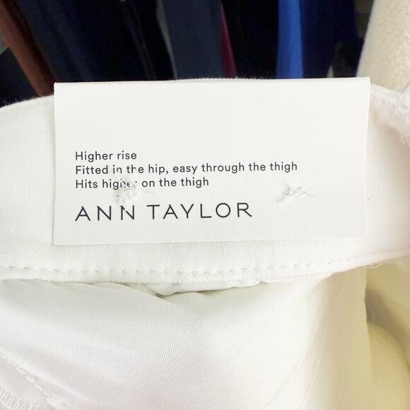 NWT Ann Taylor White The Tie Waist Marina Short Women's Size 6 Tie Belt Pockets - Picture 5 of 6